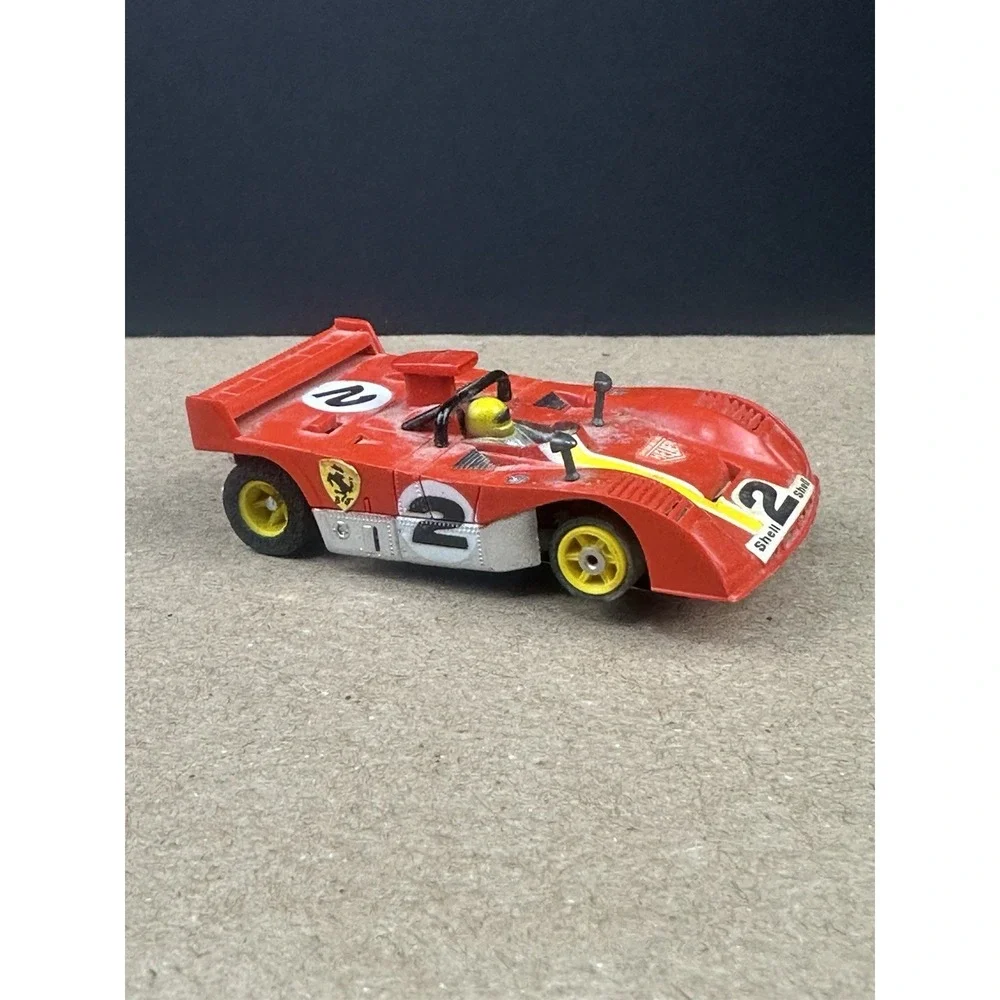 VTG 1970s Aurora AFX Red G-Plus Ferrari #2 Heuer 312 PB, 1732 HO Slot Untested